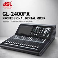 Console de mixage numérique professionnelle 24 canaux GL-2400FX avec écran tactile 10 pouces et 17 faders motorisés pour sonorisation de scène en direct