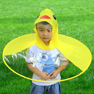 Imperméable pour enfant, joli manteau de pluie en forme d'ovni, Poncho, Transparent, imperméable, pas cher, avec poignée, parapluie gratuit - Product Image 2