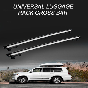 Offre Spéciale réglable 1.25M-1.35M en alliage d'aluminium porte-bagages de toit barre transversale de toit de voiture universelle en argent et noir - Product Image 6