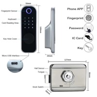 Cerradura Inteligente TYSH Tuya con Control Remoto, Wi-Fi, para Exteriores, Resistente al Agua, Doble Huella Dactilar, Tarjeta RFID Digital, Código, Sin Llave, Control por Aplicación, para Puertas de Madera