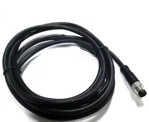 Conector de 3 pinos para cabo de sensor elétrico M8, porca de metal à prova d'água macho fêmea, fio