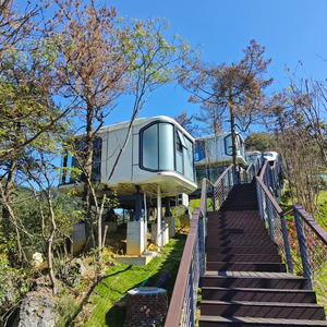 บ้านตู้คอนเทนเนอร์แบบพกพาสุดหรู, บ้านเหล็กสำเร็จรูปขนาดเล็กอุปกรณ์เคลื่อนที่แคปซูลอวกาศดีไซน์จีน - Product Image 2