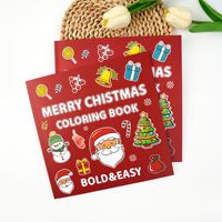 Libro para Colorear de Estilo Acuarela de Verano para Niños, 40 Dibujos Animados Frescos, para Niños de 4 Años, Fácil de Colorear