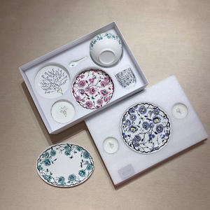 Remise 41 pièces ensemble de table en porcelaine de luxe européen assiette à dessert en porcelaine osseuse - Product Image 2