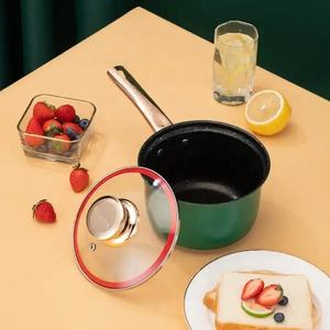 Granit TENCERE SETİ paslanmaz çelik safir tava seti mutfak indüksiyon alt yapışmaz Pot setleri tencere cam kapaklı - Product Image 6