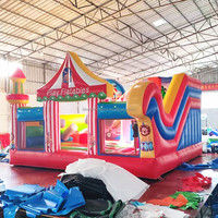 Fournisseur gonflable en gros de trampoline de toboggans de château plein d'entrain de château de saut en PVC commercial pour des enfants