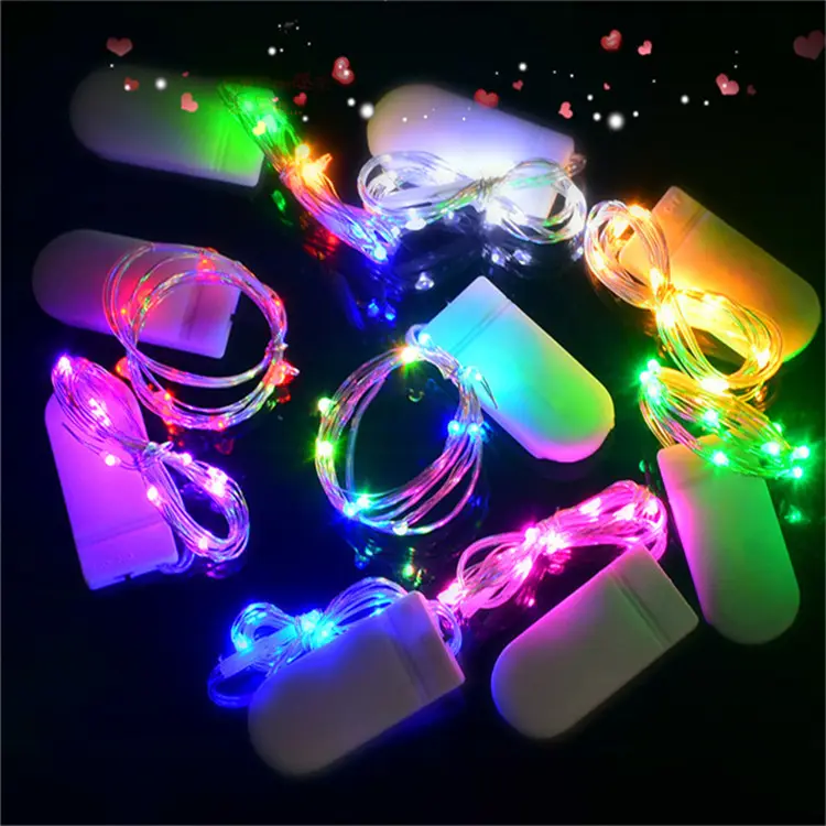 Christmas Hot Sales LED silver garland String Light Battery Operated 20LEDs multicolor Fairy Light On Silver Wire