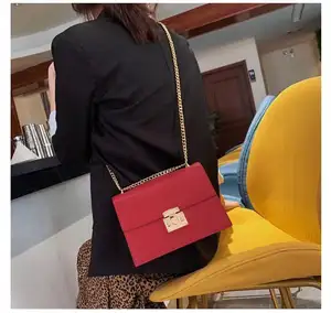 Moda zinciri küçük çantalar crossbody sling deri omuz çantası kadın mini omuz zinciri ile bayanlar