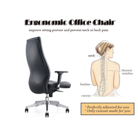 6734A Chaise de bureau pivotante en cuir PU pour manager, chaise de direction en cuir PU, chaise de bureau pour manager