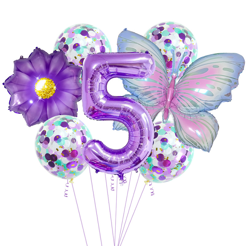 Set di farfalle rosa e viola 5
