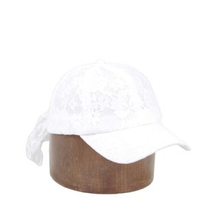 Casquette de baseball en <span class=keywords><strong>dentelle</strong></span> pour femme, logo personnalisé, mode, chapeaux avec nœud à l'arrière - Product Image 3