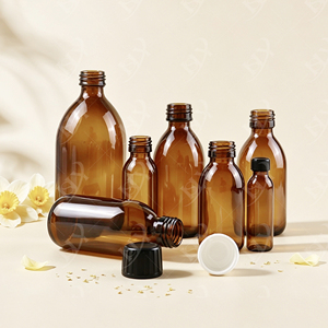 Bouteille en verre ambré de 30-500 ml pour liquides oraux avec bouchon à vis, idéale pour sirops, teintures végétales, médicaments liquides et produits de santé – Emballage vide en gros - Product Image 4