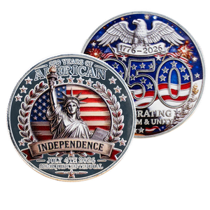 Moneda Conmemorativa <span class=keywords><strong>de</strong></span> Metal con Impresión UV, Emblema <span class=keywords><strong>de</strong></span> Águila Chapado, Fé, Guardián, <span class=keywords><strong>Libertad</strong></span>, Aniversario - Product Image 5