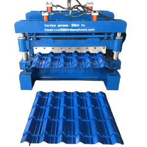 루핑 금속 시트 롤 성형 기계 타일 만들기 기계 지붕 타일 만들기 기계 Maquina hacer Teja - Product Image 1