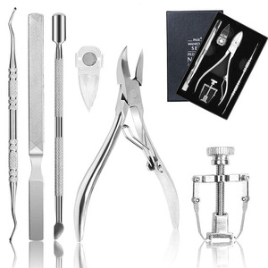 Kit de pédicure professionnel en acier inoxydable, correcteur d'ongles incarnés, outil de suppression des cuticules et des callosités, pour usage domestique - Product Image 1