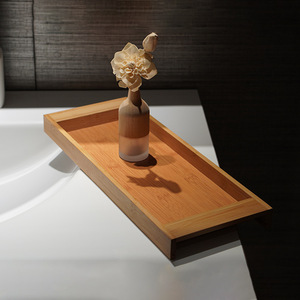 Bamboo storage <b>tray</b> for hotels, <b>tea</b> sets, bathroom towels, and guesthouses. - Product Image 2