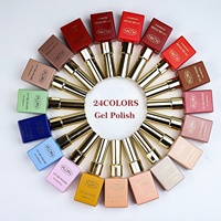 Esmalte de Uñas en Gel Kudan, 24 Colores Brillantes y Modernos, Set de Esmalte de Uñas en Gel UV, Esmalte de Uñas en Gel Profesional para Salón