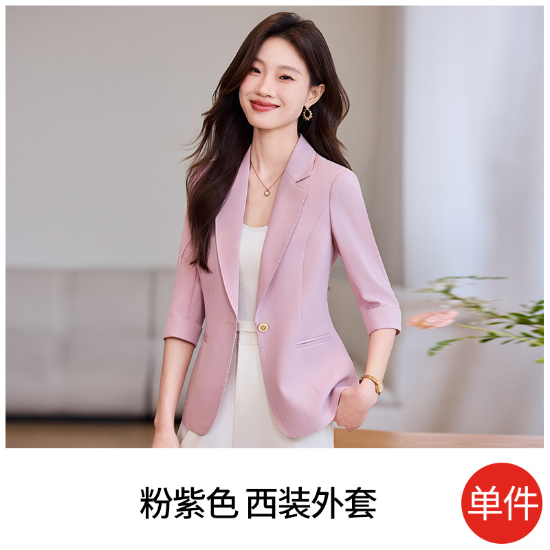 pinkish-purple suit