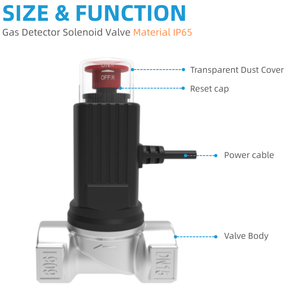 Lá chắn giảm giá các mặt hàng nhà hệ thống báo động điện từ VAN GAS Detector van IP65 khí đốt tự nhiên LPG gas solenoid tắt van - Product Image 2