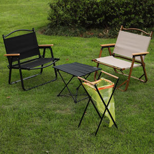 Kim loại di động rác Thùng rác giá cho nhà bếp cắm trại dã ngoại ngoài trời-dọc gấp bảng với lưu trữ móc và kệ - Product Image 6