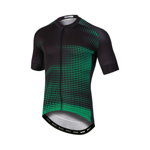Maillot de cyclisme personnalisé unisexe à motif lignes de vélo teinte foncée, respirant, à manches courtes, avec ourlet antidérapant, pour VTT et cyclisme estival - Product Image 2
