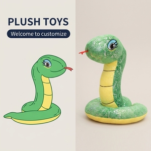 Jouet en peluche personnalisé en gros, serpent réaliste, jouet doux, adorable animal sauvage en peluche, rembourrage en coton PP, cadeau pour garçon - Product Image 1