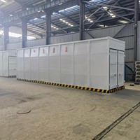 Réservoir de stockage de carburant mobile en acier au carbone à double paroi autoportant avec pompe – Conteneur de station-service diesel écologique