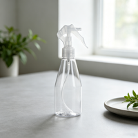 Bouteille vide en plastique PET transparente recyclée de 150 ml pour pulvérisateur d'air frais, recharge de désinfectant stérile de 200 ml, avec pompe à gâchette à brume fine pour la peau
