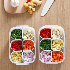 Kotak penyimpanan bawang putih jahe bawang putih, untuk kulkas buah sayuran segar plastik persegi panjang wadah makanan dapur - Product Image 2