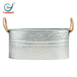 Productos al por mayor, Tina de bebida de Metal galvanizado de 1,9 galones con mango de cuerda, cubos de <span class=keywords><strong>hielo</strong></span>, tinas de bebidas para fiesta - Product Image 5