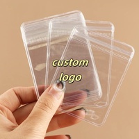Paquet en plastique transparent PVC bijoux sac à fermeture éclair collier pochette à bijoux perruque de cheveux PVC sac à fermeture éclair sac de rangement de bijoux transparent