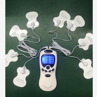 Appareil de massage électrique intelligent à impulsions et à ventouses, commande filaire manuelle, 8 modes, batterie intégrée, certifié CE, pour le cou, bleu