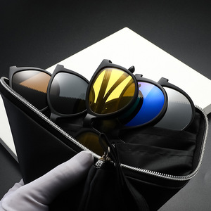 Nuevas Gafas de Sol Magnéticas con Clip, Polarizadas, Anti Luz Azul, Diseño Cuadrado, Unisex, Montura de PC, Protección UV400, Aro Completo - Product Image 3