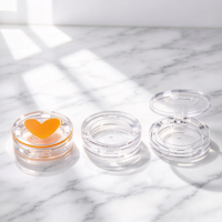 Palette de maquillage ronde transparente vide, boîte à poudre de blush transparente, emballage cosmétique DIY pour fards à paupières