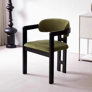 Chaise de salle à manger moderne en cuir à motif griffe de chat, simple et décontractée, avec dossier, stable et écologique - Product Image 6