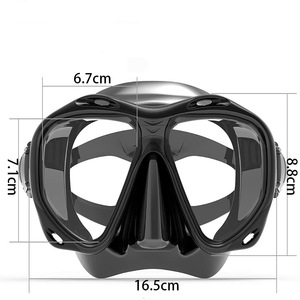 JUNHAIINS Snorkel Mask L Size Black Tempered Glass Diving Goggles Professional Swimming Equipment - Product Image 2