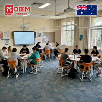 MINYI DAISY Australie – Bureau de formation 12 places, table de travail, bureau d'étudiant, chaise de bureau et chaise d'étudiant avec table intégrée