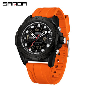 Reloj Digital Multifunción SANDA 3387 para Exteriores, Reloj de Pulsera con Doble Pantalla y Alarma, Reloj Deportivo Luminoso a Prueba de Agua - Product Image 1