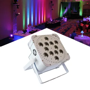 Novo Mini barato 12X18W 6 em 1 RGBAW Bateria UV LED Par Light Iluminação para DJ palco