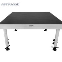 ANYCASE Scène mobile antidérapante en contreplaqué de 18 mm à quatre pieds pour événements scolaires