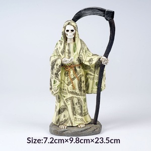 Estatua Religiosa <span class=keywords><strong>de</strong></span> Resina <span class=keywords><strong>de</strong></span> Santa <span class=keywords><strong>Muerte</strong></span>, Figura Artesanal Mexicana, Regalos <span class=keywords><strong>de</strong></span> Halloween, 9 1/4 Pulgadas - Product Image 3
