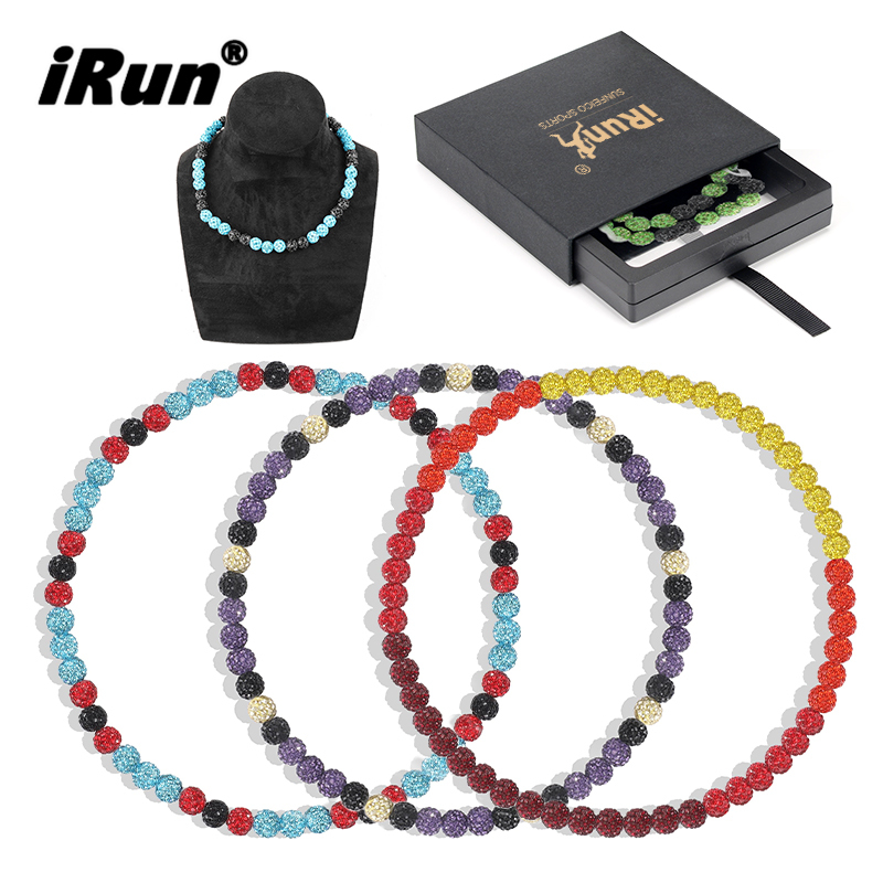 IRun Handmade Beaded Baseball Necklace Rhinestone