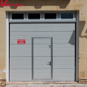 Pintu Garasi Otomatis Terangkat Bersegmen dari Aluminium Baja Kaca Tahan Air Voltor Wholesale 16x8 8x7 untuk Hunian - Product Image 3