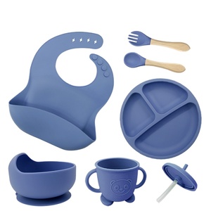 Juego de utensilios de silicona de 6 piezas para bebés con tenedor y cuchara de madera, sin BPA, con diseño de dibujos animados, bolsa de alimentación, apto para lavavajillas. - Product Image 5