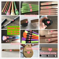 Achetez à nouveau des pinceaux de maquillage liquides scintillants, pinceaux de maquillage de luxe à paillettes liquides, manche en acrylique, paillettes scintillantes