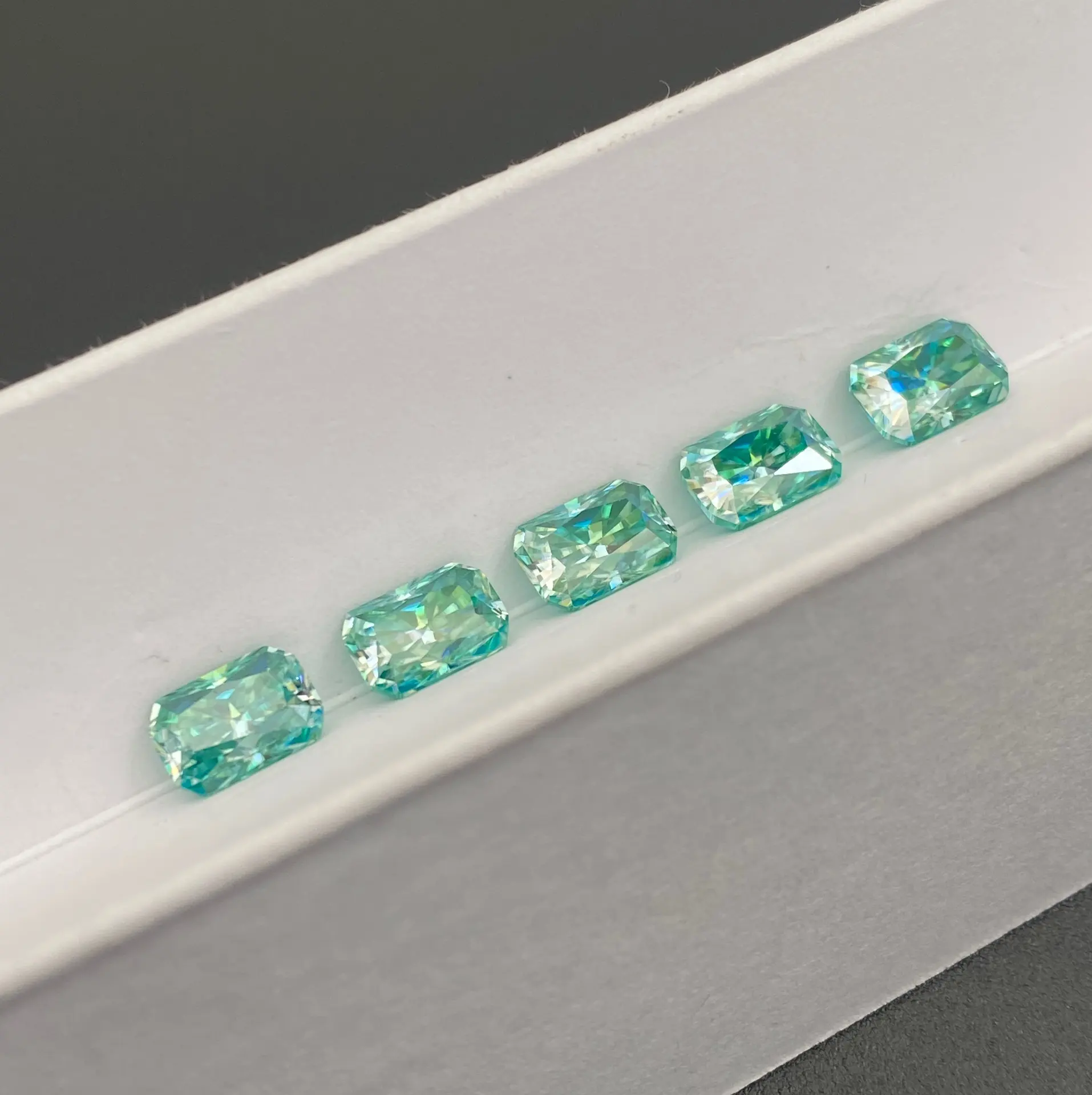 2*3 мм до 12*14 мм Сияющий Муассанит 100% тестер рыхлый алмаз синтетический сине-зеленый Муассанит бусина