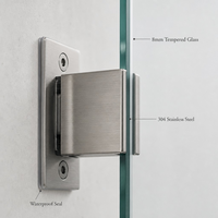 Paroi de douche fixe pour salle de bain, écran de douche monobloc en verre trempé pour salle de bain