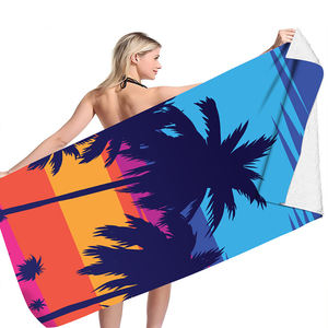 Albero di cocco e <span class=keywords><strong>tramonto</strong></span> stampa asciugamani da <span class=keywords><strong>spiaggia</strong></span> leggero in microfibra telo da bagno da <span class=keywords><strong>spiaggia</strong></span> ad asciugatura rapida per il nuoto yoga palestra regali da viaggio - Product Image 4