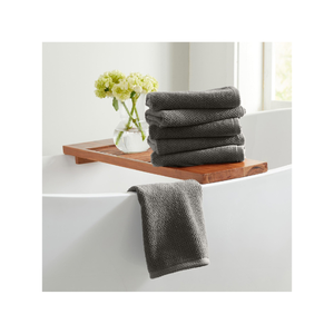 Serviettes de cuisine noires brodées 100% coton biodégradables et légères, réutilisables et abordables, lot de quatre, idéales pour la cuisine familiale - Product Image 6