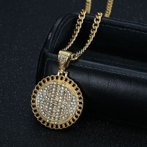 yunnique Hiphop Dollar Sign Pendant Necklace Stainless Steel Chain Men's Fashion Jewelry Party Accessory - Product Image 2